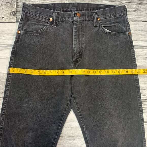 Wrangler Vintage Cowboy Cut Black Slim Fit Bootcut Jeans Denim USA - Picture 9 of 13